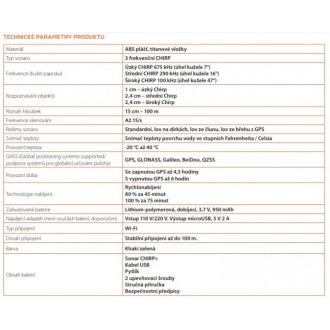 Deeper nahazovací sonar Fishfinder Chirp+