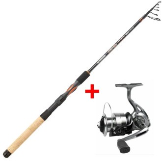 Garbolino prut Proxima JetSpin Tele M 2,40m, 10-30g + naviják Strike 301 FD