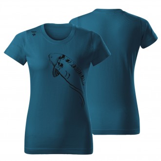 Giants fishing Tričko dámské petrolejové Plavající kapr