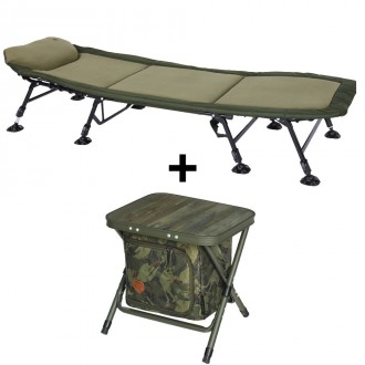 Giants fishing Lehátko Deluxe FX 8Leg + Skládací stolek s taškou ZDARMA!