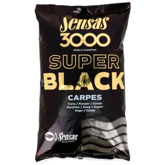 Krmení Sensas 3000 Super Black Carpes - kapr černý 1kg
