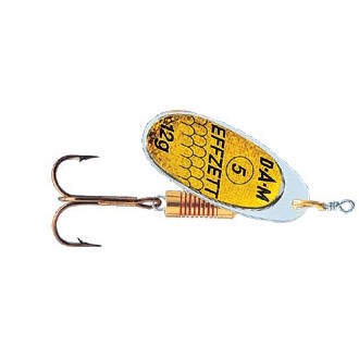 Umělá nástraha rotační třpytka DAM Effzett Nature žlutý glitter 3