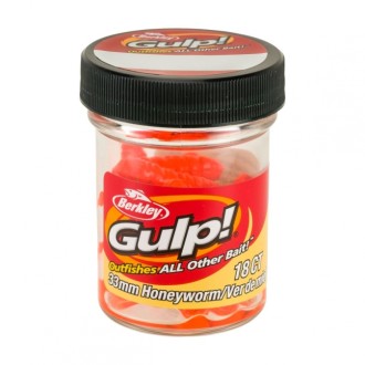 Vosí larva Berkley Gulp Honey Worm 3,3cm Orange 18ks
