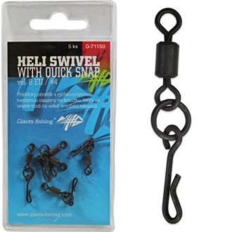 Giants Fishing Heli Swivel with Quick Snap 5ks velikost #4 (EU 8)