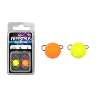 Spro čeburaška Freestyle Tungsten Bottom Jig Glow Fluo Orange / Chartreuse 2ks