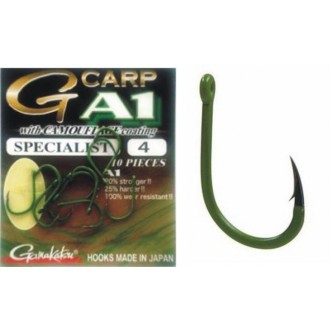 Gamakatsu háčky G-Carp A1 Specialist Hook Camo Green 10ks
