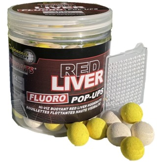 Starbaits plovoucí boilies Fluo STARBAITS Red Liver 80g 20mm