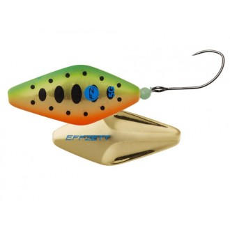 DAM plandavka Pro Trout Inline Spoon Green/Orange Smolt UV 3cm 2,8gr