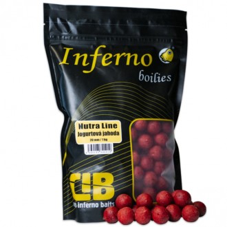 Carp Inferno boilies Nutra Line 20mm 1kg Jogurtová Jahoda