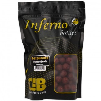 Carp Inferno rozpustné  boilies Nutra Line 20mm 1kg Jogurtová jahoda