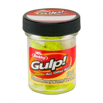 Vosí larva Berkley Gulp Honey Worm 3,3cm Chartreuse 18ks
