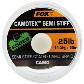 Fox návazcová šňůra Edges Camotex Semi Stiff 20m 25lb