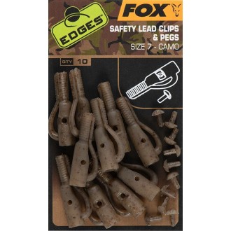 Fox závěsky Edges Camo Safety Lead Clips & Pegs 10 ks vel 7