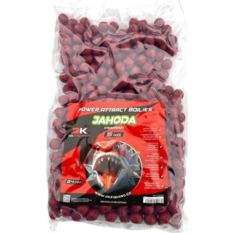 DK FISHING boilies Power Attract jahoda 5kg 20mm