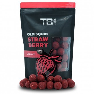 TB Baits Hard Boilie GLM Squid Strawberry 250 g 28 mm