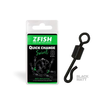 ZFISH obratlík Quick Change Swivel Matt 10ks